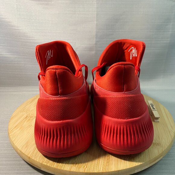 Mens Adidas Dame 3 Roots Red Octobers Sz 10.5 Mens Basketball Shoes A0403 - Picture 4 of 8